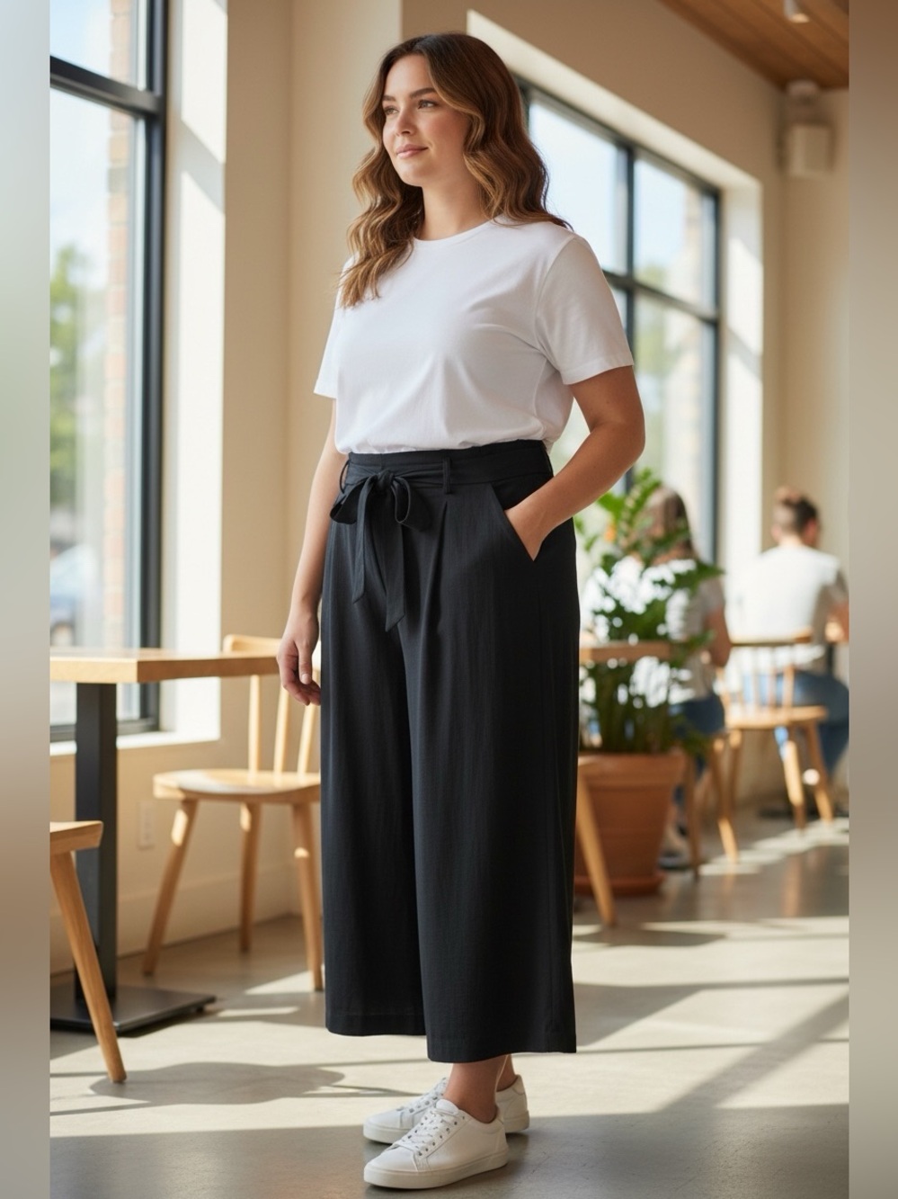 Ava & Viv wide-leg black pants 26W  NWT